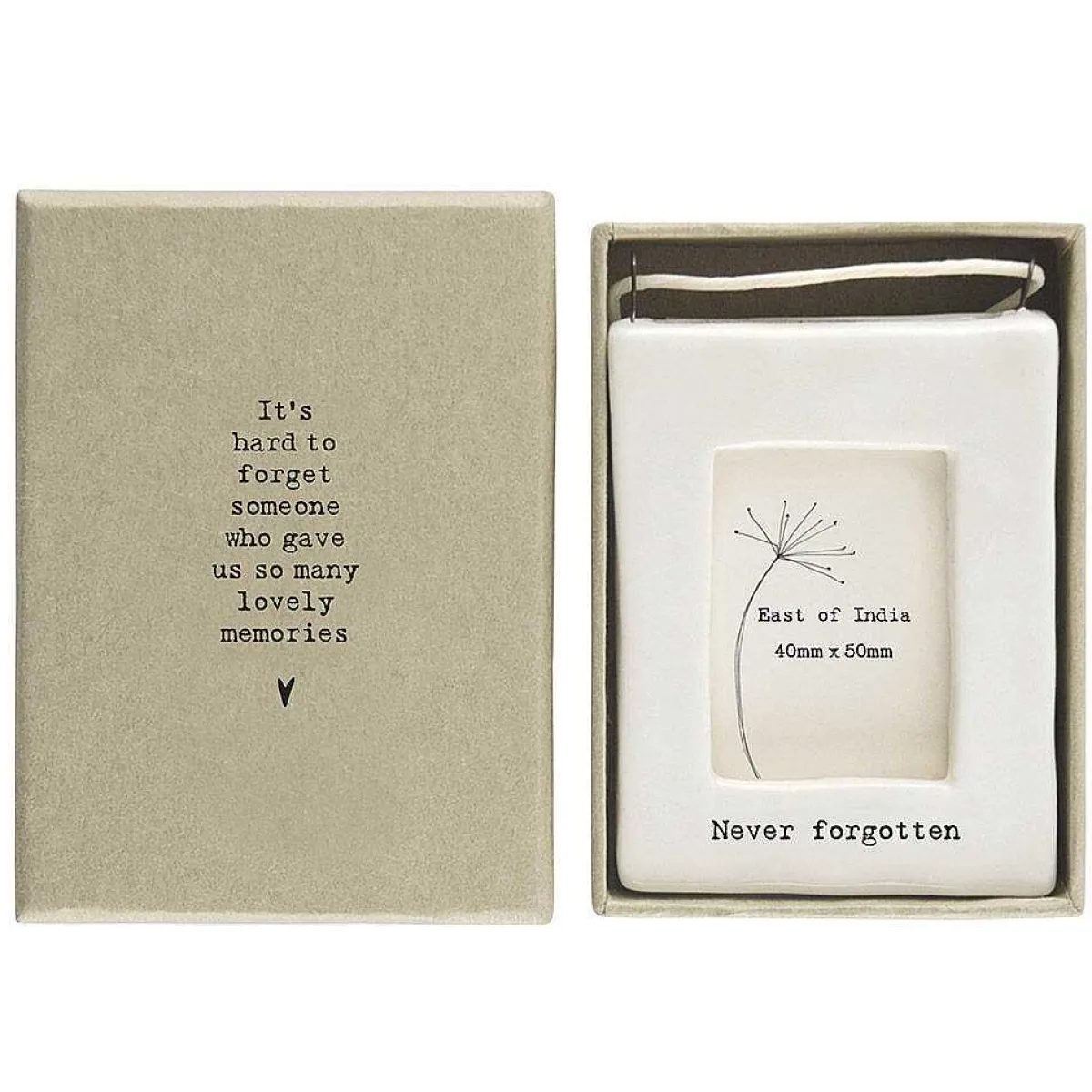 'Never Forgotten' Mini Hanging Frame>East of India Outlet