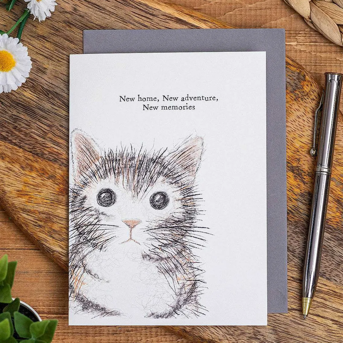 'New Home, New Adventures' Cat Card>East of India Cheap