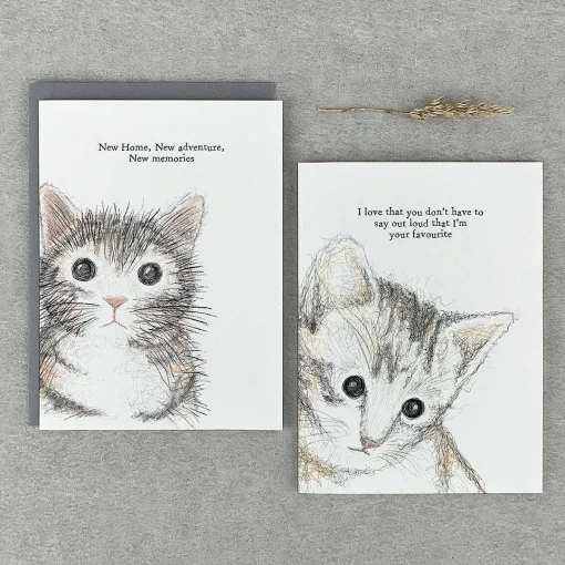 'New Home, New Adventures' Cat Card>East of India Cheap