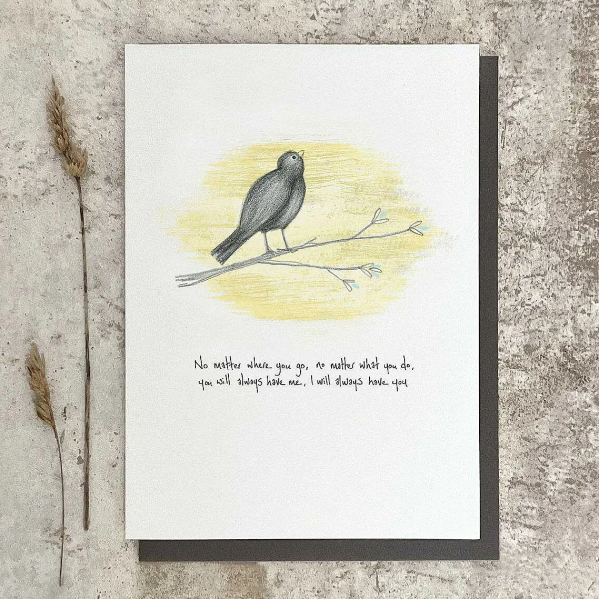 'No Matter Where You Go' Bird Card>East of India Sale
