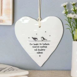 'Our Laughs Are Limitless' Wobbly Round Heart>East of India Cheap
