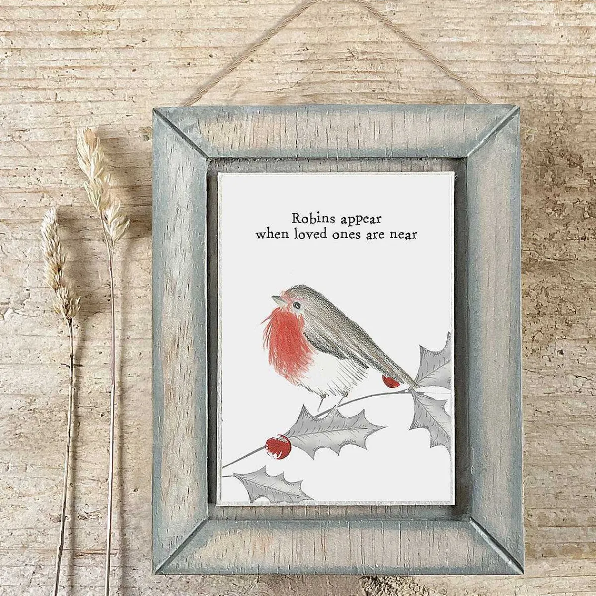'Robins Appear' Bird Wooden Sign>East of India Best Sale