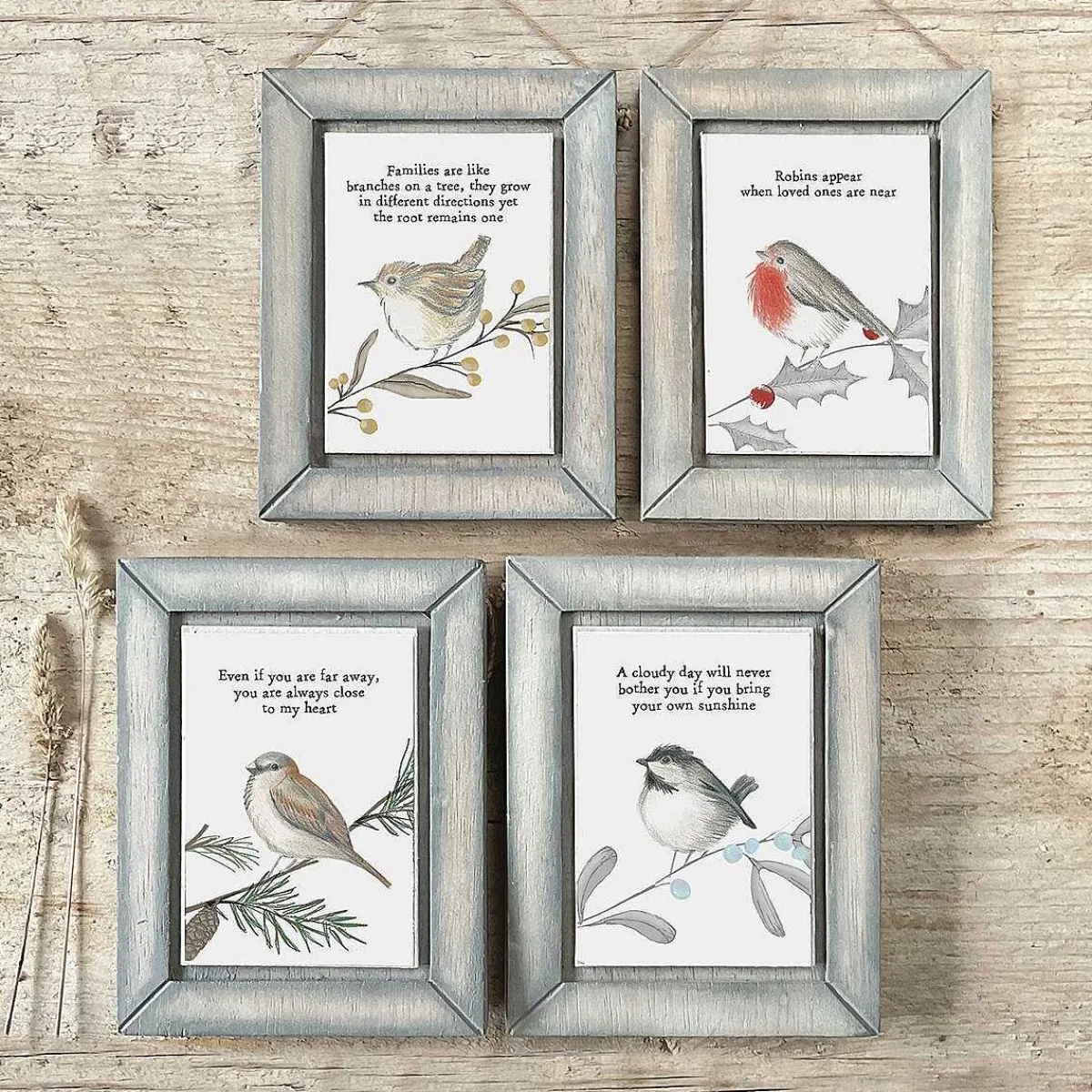 'Robins Appear' Bird Wooden Sign>East of India Best Sale