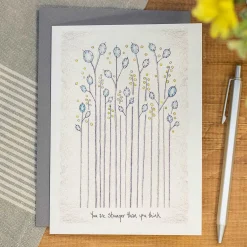 'stronger Than You Think' Tall Flower Card><noscript><img width=