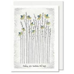 'sunshine And Hugs' Tall Flower Card>East of India Best Sale
