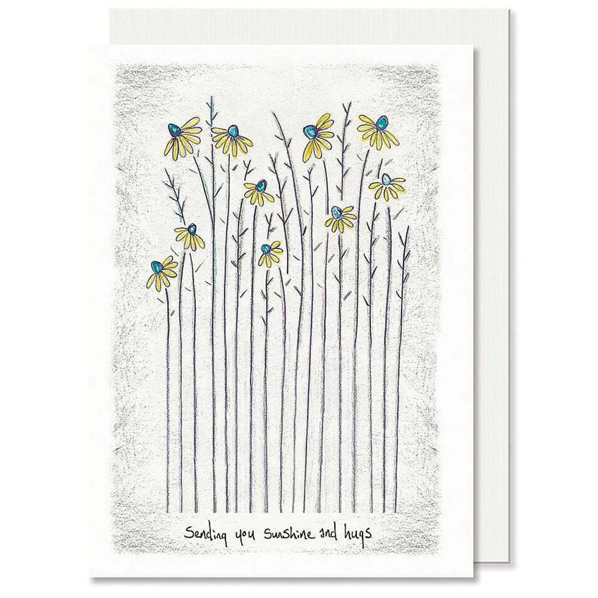 'sunshine And Hugs' Tall Flower Card>East of India Best Sale
