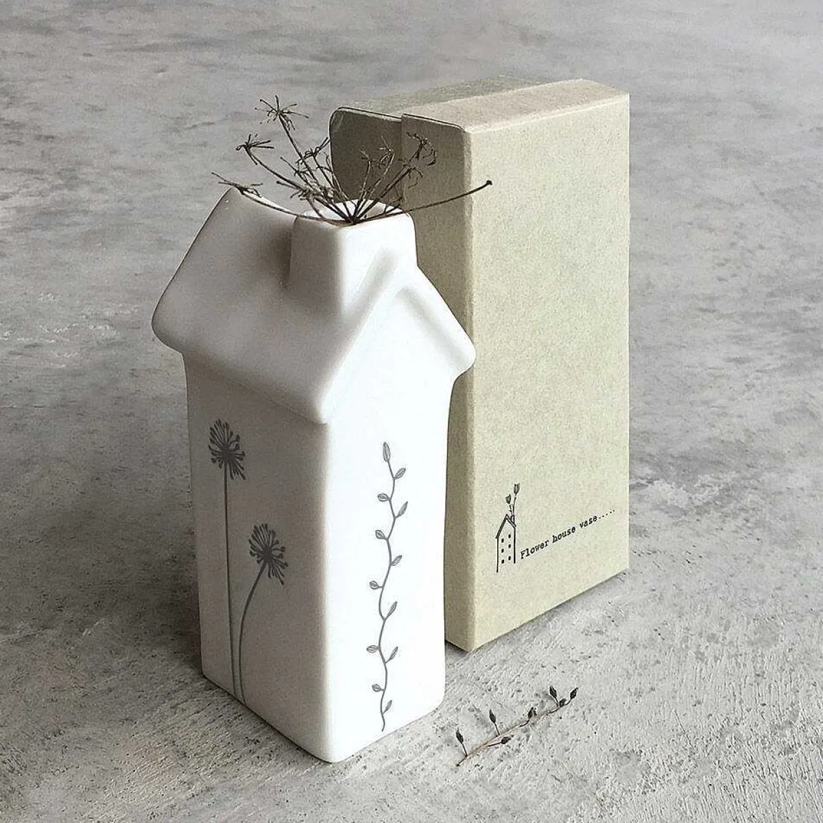 Tall House Flower Vase>East of India Fashion