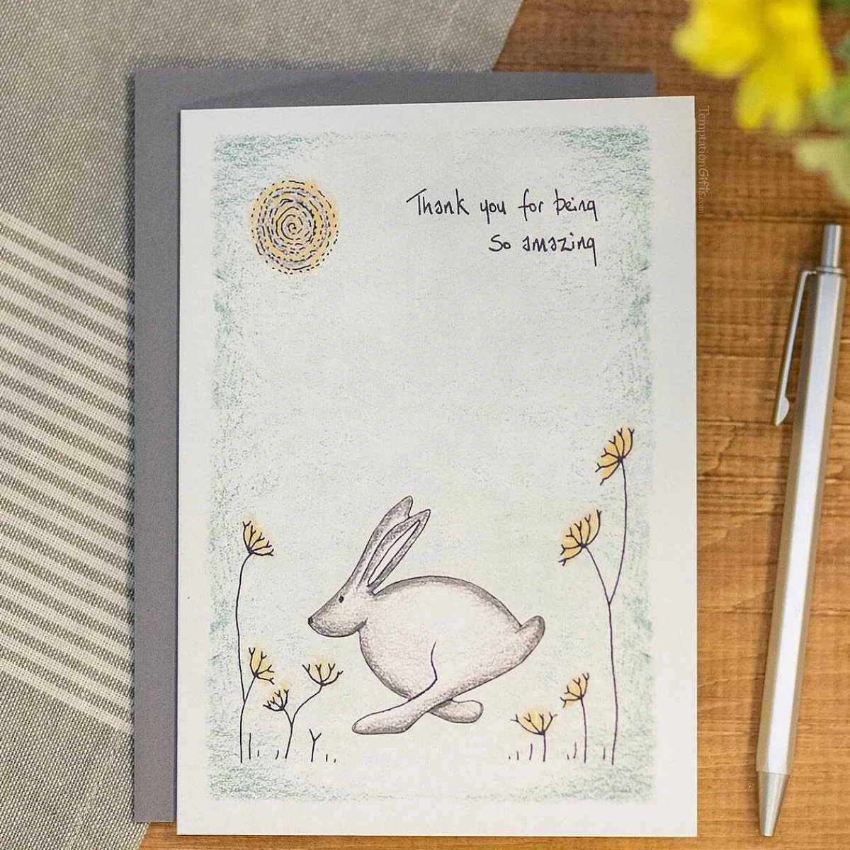 'Thank You For Being Amazing' Hare Card>East of India Hot