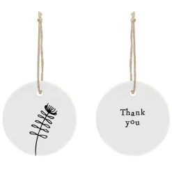 'Thank You' Floral Hanger>East of India Shop