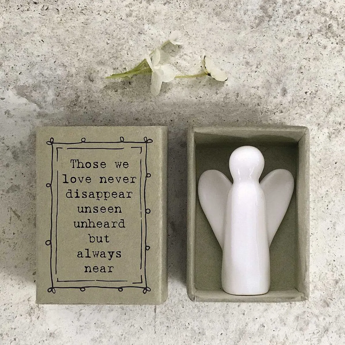 'Those We Love Never Disappear' Matchbox Angel>East of India Outlet