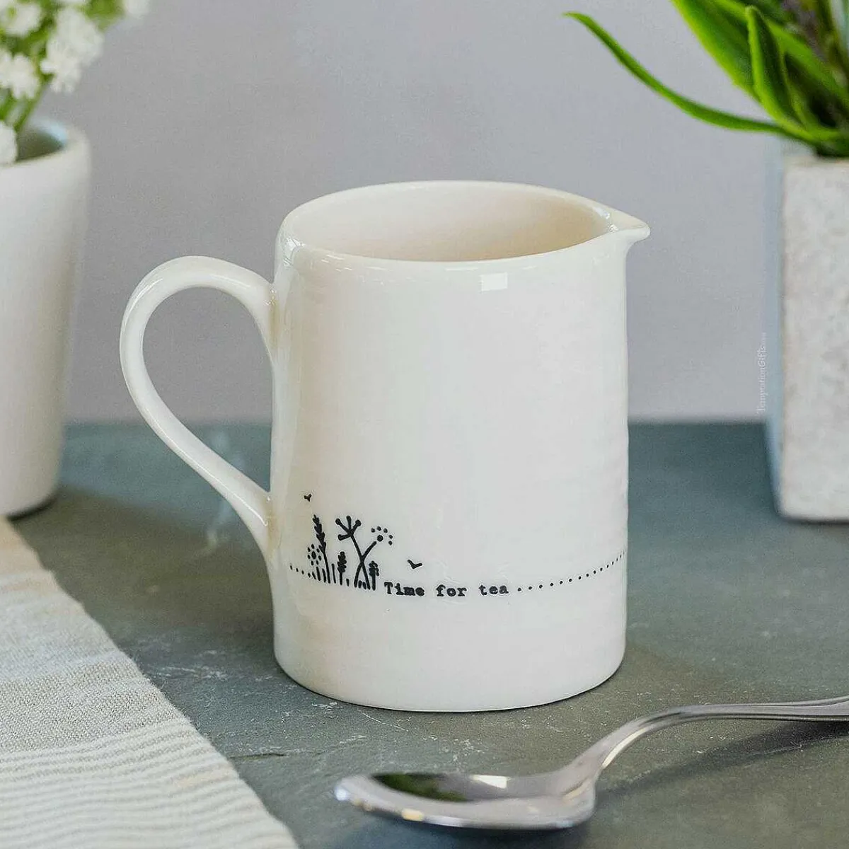 'Time For Tea' Small Jug>East of India Clearance