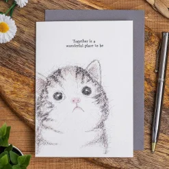 'Together Is A Wonderful Place To Be' Cat Card><noscript><img width=