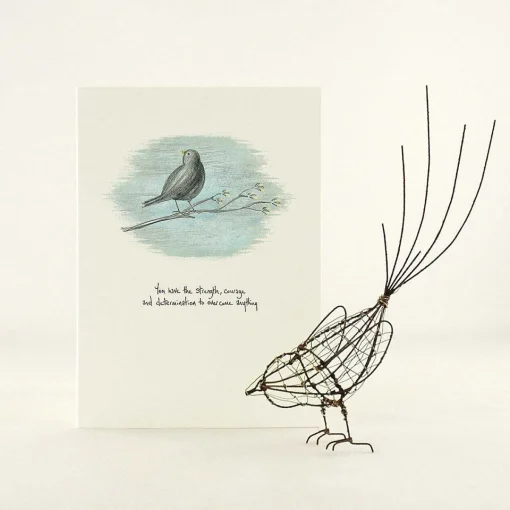 'You Have The Strength' Bird Card>East of India Sale