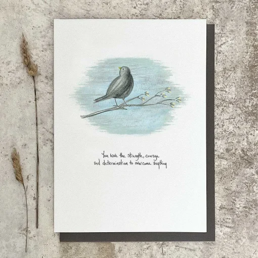 'You Have The Strength' Bird Card>East of India Sale