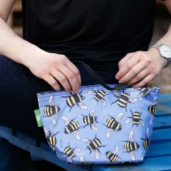 Blue Wild Birds Recycled Insulated Lunch Bag>Eco Chic Shop