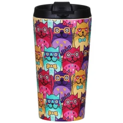 Cats With Glasses Stainless Steel Travel Coffee Cup>Eco Chic Best Sale