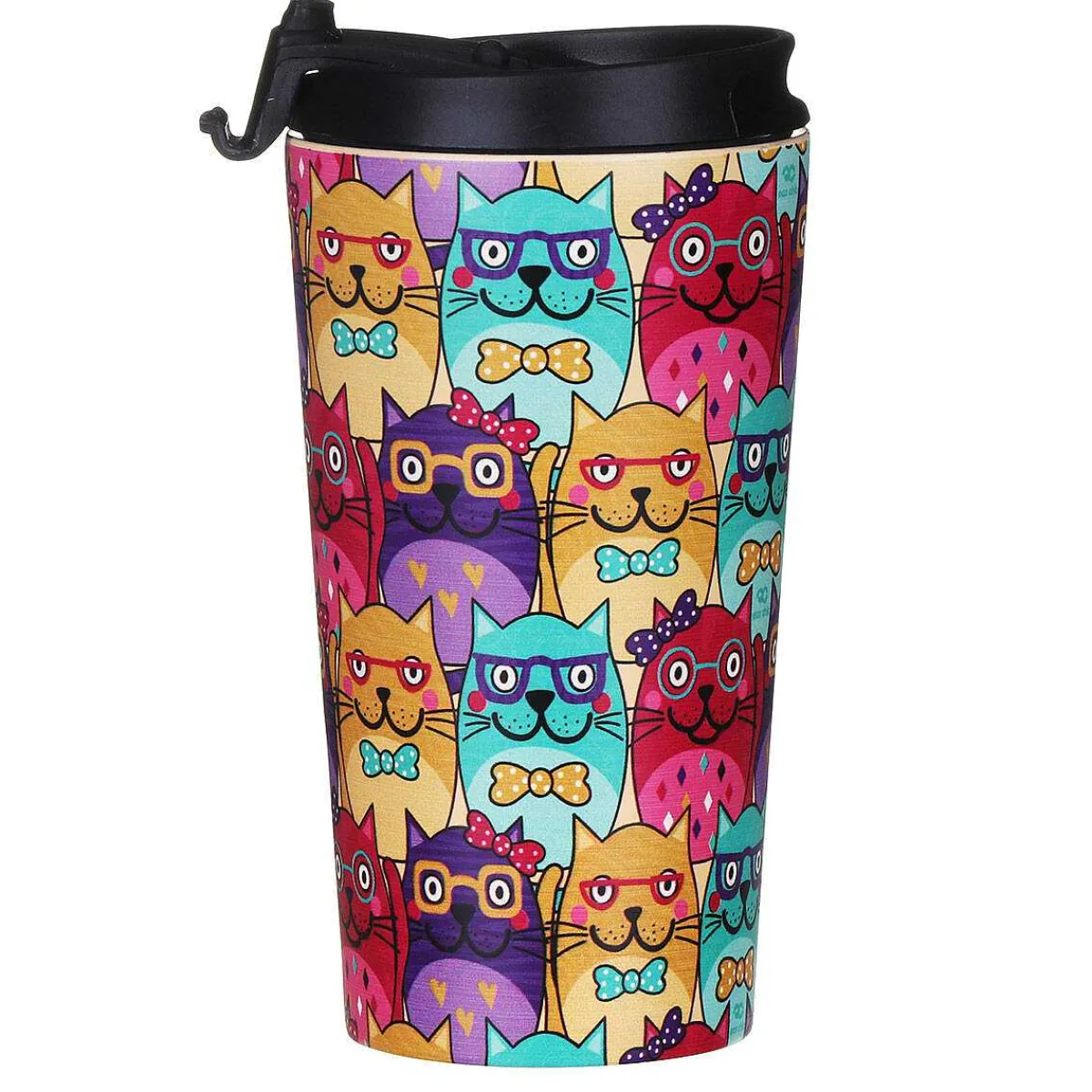 Cats With Glasses Stainless Steel Travel Coffee Cup>Eco Chic Best Sale