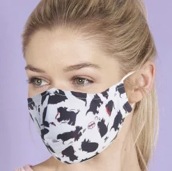 White Scatty Scotty Dogs Recycled Face Cover></noscript>Eco Chic New