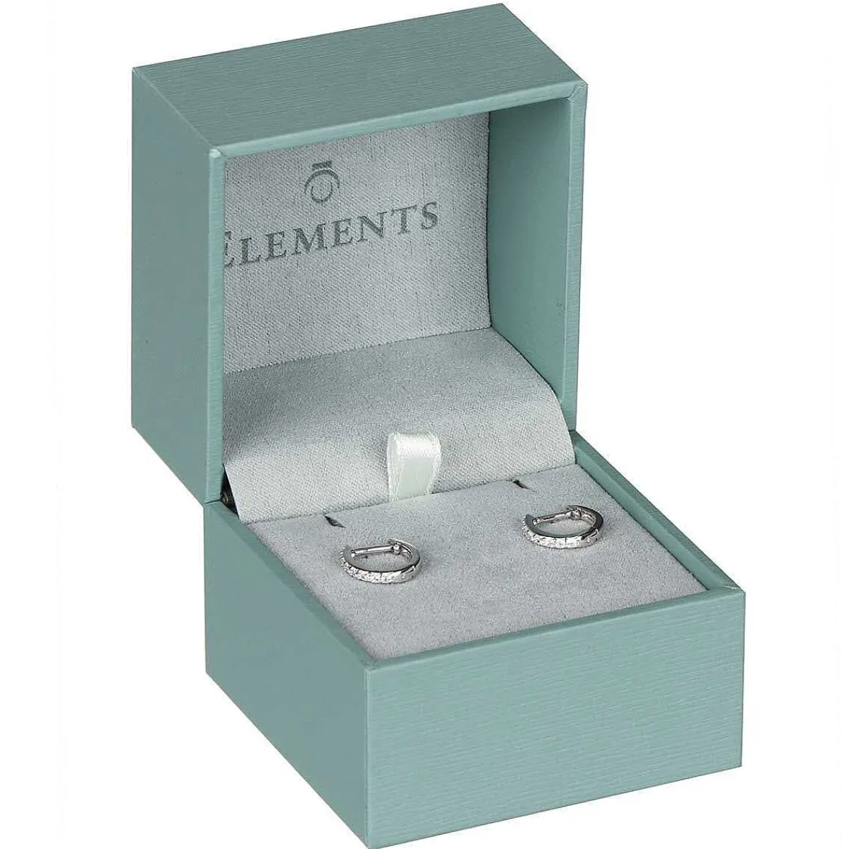 Clear Cubic Zirconia Huggie Boxed Earrings>Elements Best Sale