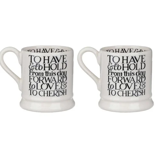Black Toast Mr & Mr Boxed Set Of Two Half Pint Mugs>Emma Bridgewater Hot