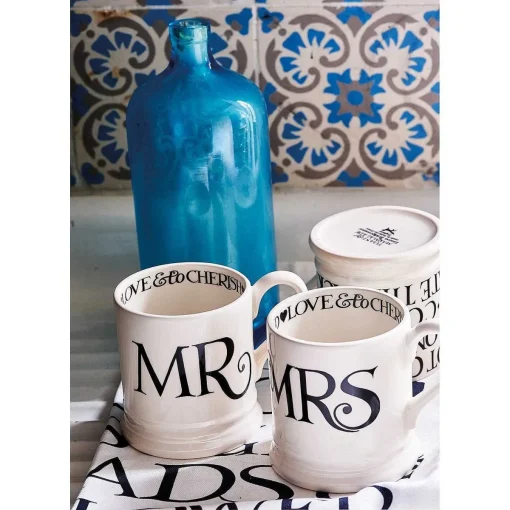 Black Toast Mr & Mrs Boxed Set Of Two Half Pint Mugs>Emma Bridgewater Flash Sale