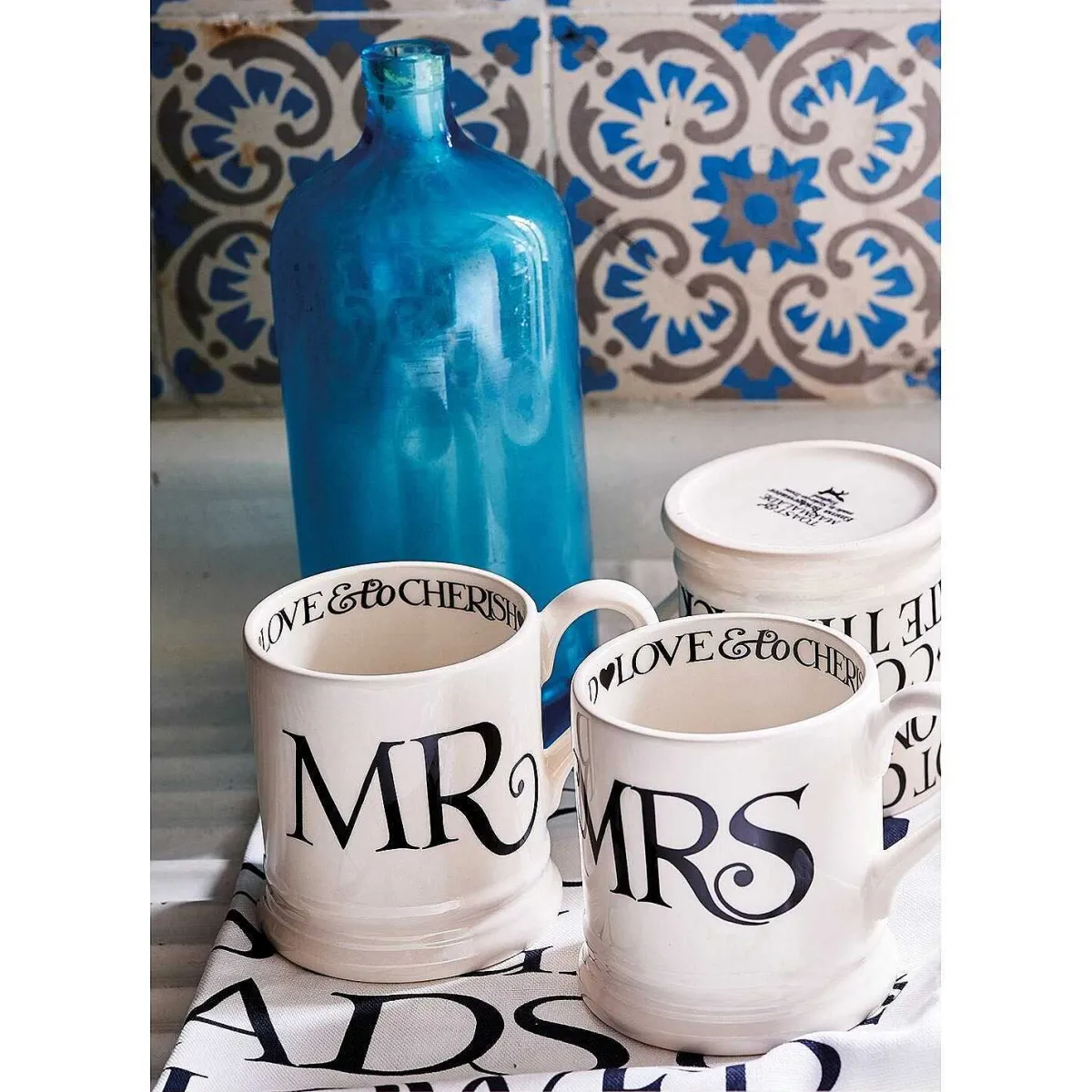 Black Toast Mr & Mrs Boxed Set Of Two Half Pint Mugs>Emma Bridgewater Flash Sale