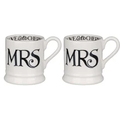 Mrs & Mrs Boxed Set Of Two Half Pint Mugs>Emma Bridgewater Flash Sale