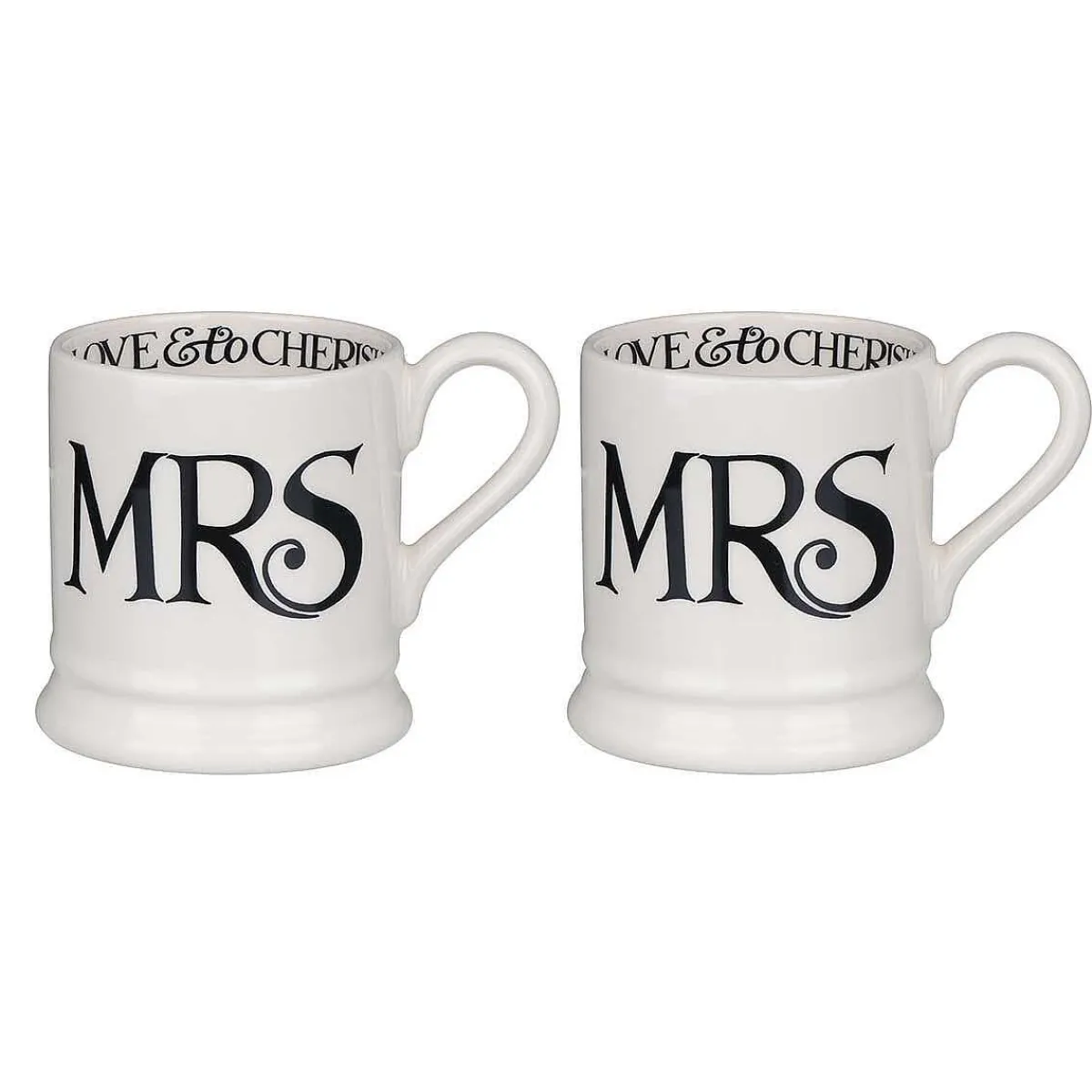 Mrs & Mrs Boxed Set Of Two Half Pint Mugs>Emma Bridgewater Flash Sale