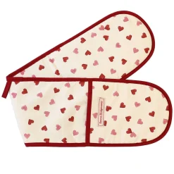 Pink Hearts Double Oven Glove & Tea Towel Set>Emma Bridgewater New