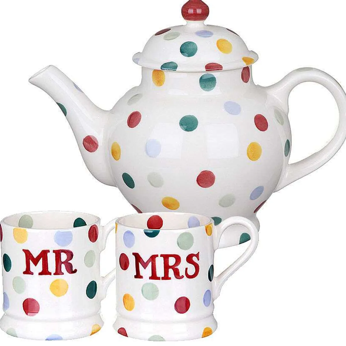 Polka Dot Teapot / Mr & Mrs Mugs Set>Emma Bridgewater Fashion