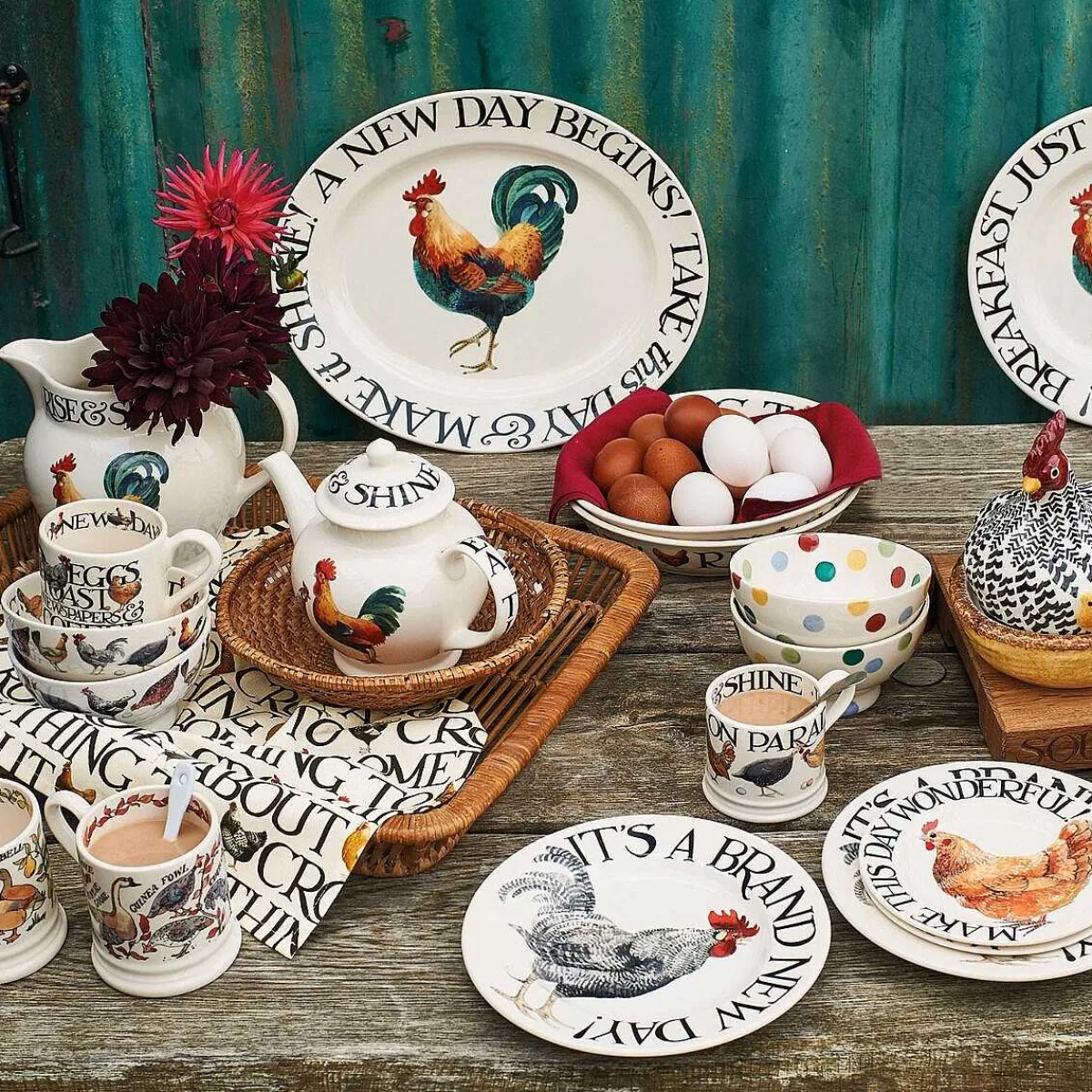 Rise & Shine Eggs & Toast Half Pint Mug>Emma Bridgewater New