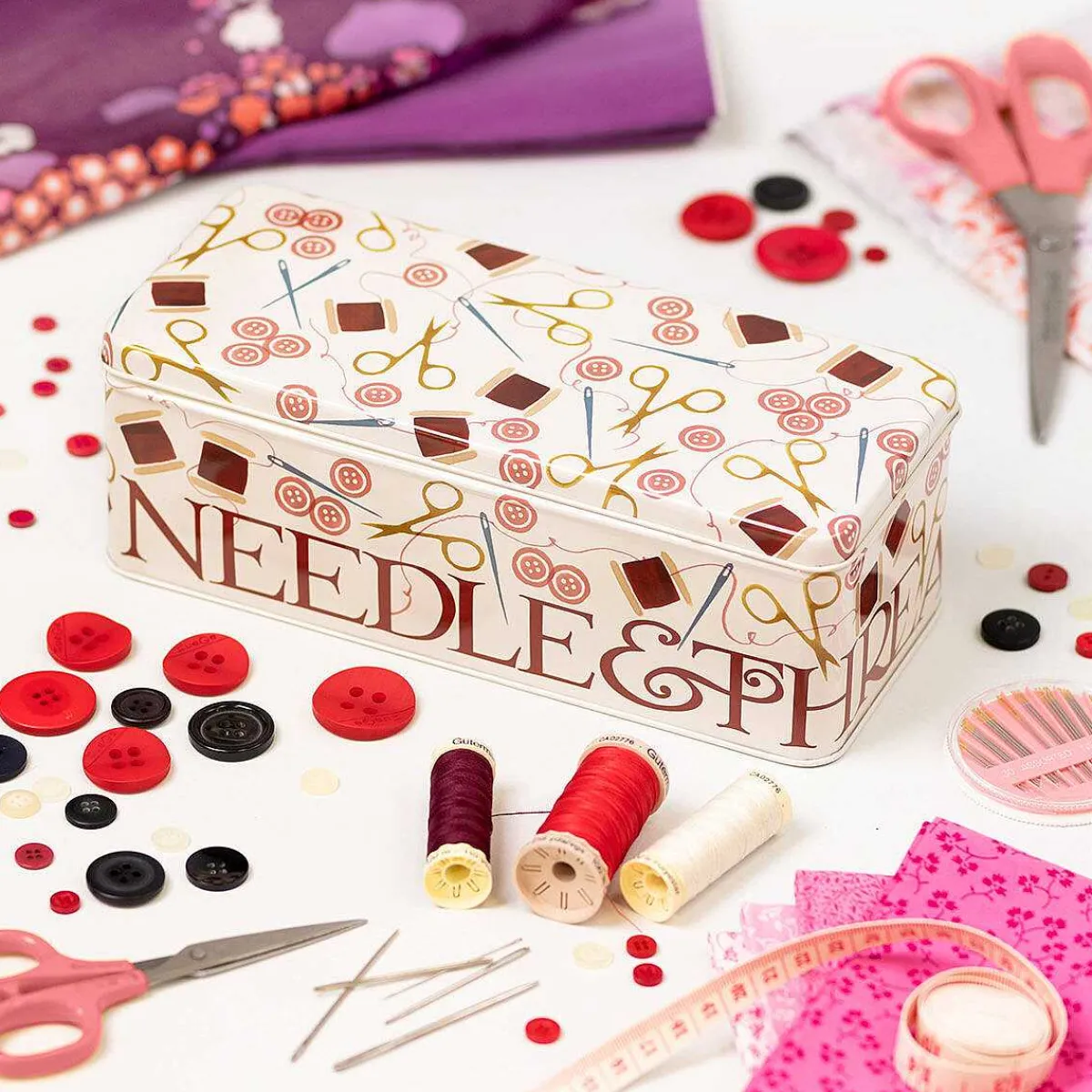 Sewing Long Deep Rectangular Tin>Emma Bridgewater Sale