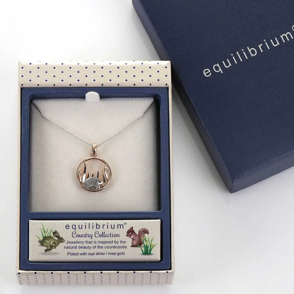 Country Hedgehog Round Two Tone Necklace>Equilibrium New