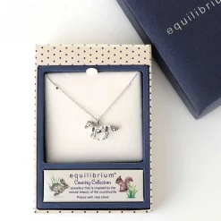 Country Horse Silver Plated Necklace><noscript><img width=