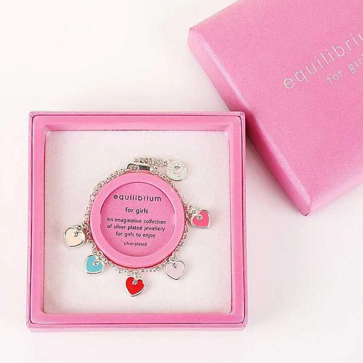 Girls Heart Charm Bracelet>Equilibrium Fashion