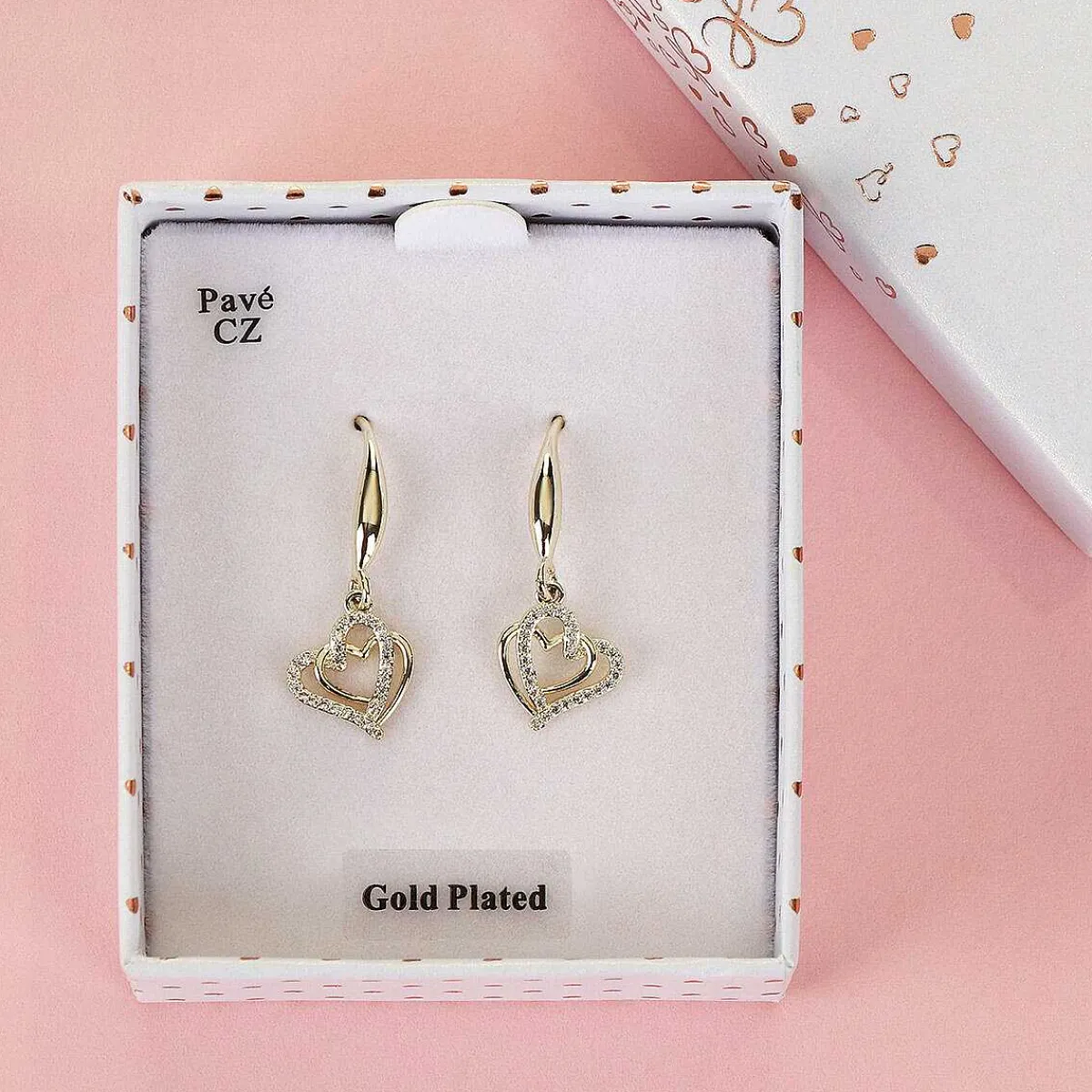 Gold Plated Entangled Hearts Earrings>Equilibrium Cheap