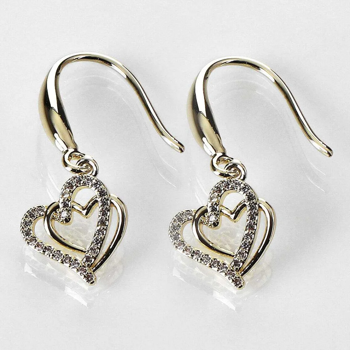 Gold Plated Entangled Hearts Earrings>Equilibrium Cheap
