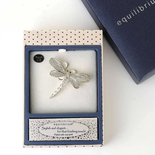 Gold Plated Glitzy Dragonfly Brooch>Equilibrium Best