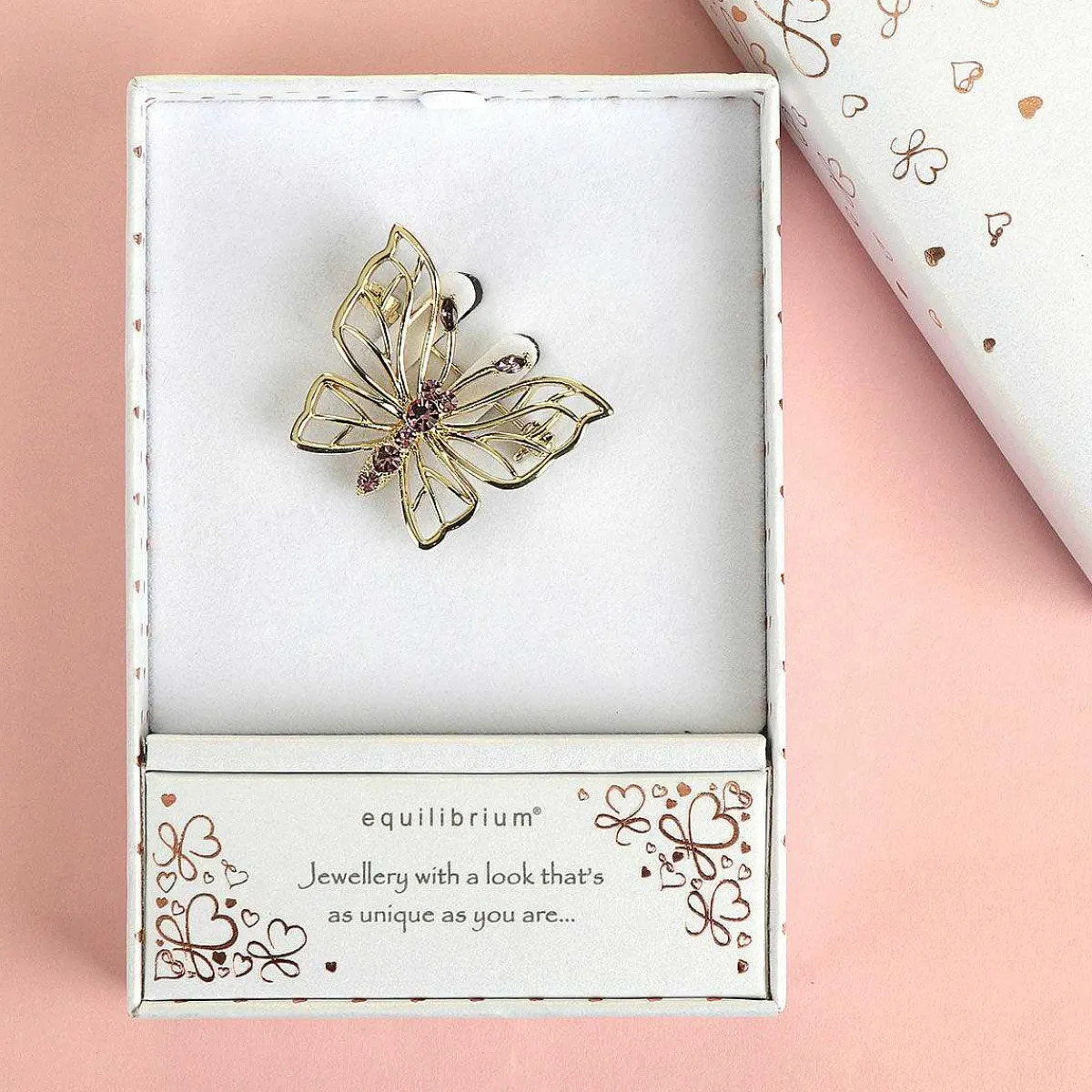 Gold-Plated Sparkle Filigree Butterfly Brooch>Equilibrium Cheap