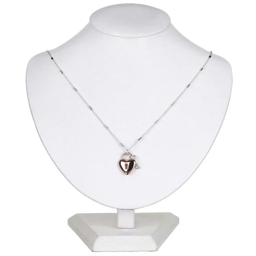 Love Locks Two Tone Heart Lock & Key Necklace>Equilibrium Outlet