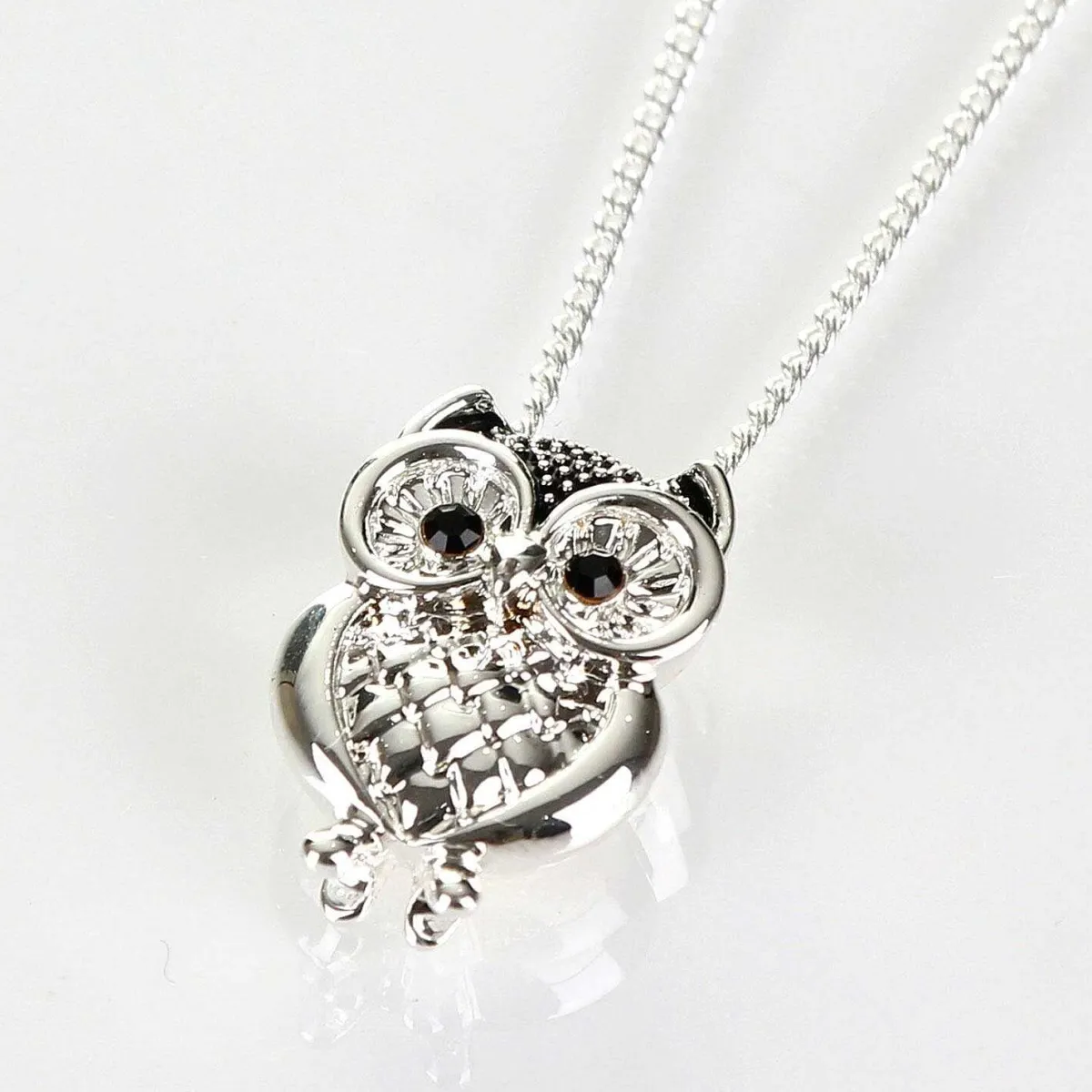 Owl Silver Plated Boxed Necklace>Equilibrium Hot
