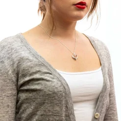 Silver Plated Guardian Angel Necklace With Pink Gem>Equilibrium Discount