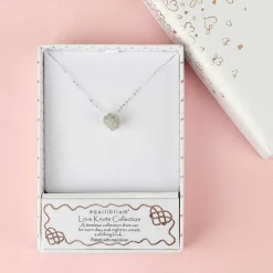 Silver Plated Rope Knot Necklace><noscript><img width=