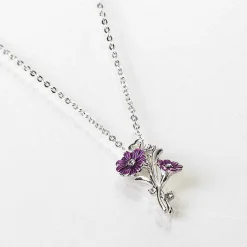 Silver Plated Gerbera Daisy Necklace>Equilibrium Fashion