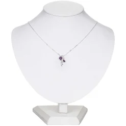 Silver Plated Gerbera Daisy Necklace><noscript><img width=