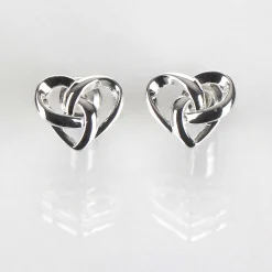 Silver Plated Celtic Knotted Heart Stud Earrings>Equilibrium Best Sale