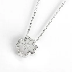 Silver Plated Clover Vignette Necklace>Equilibrium Online