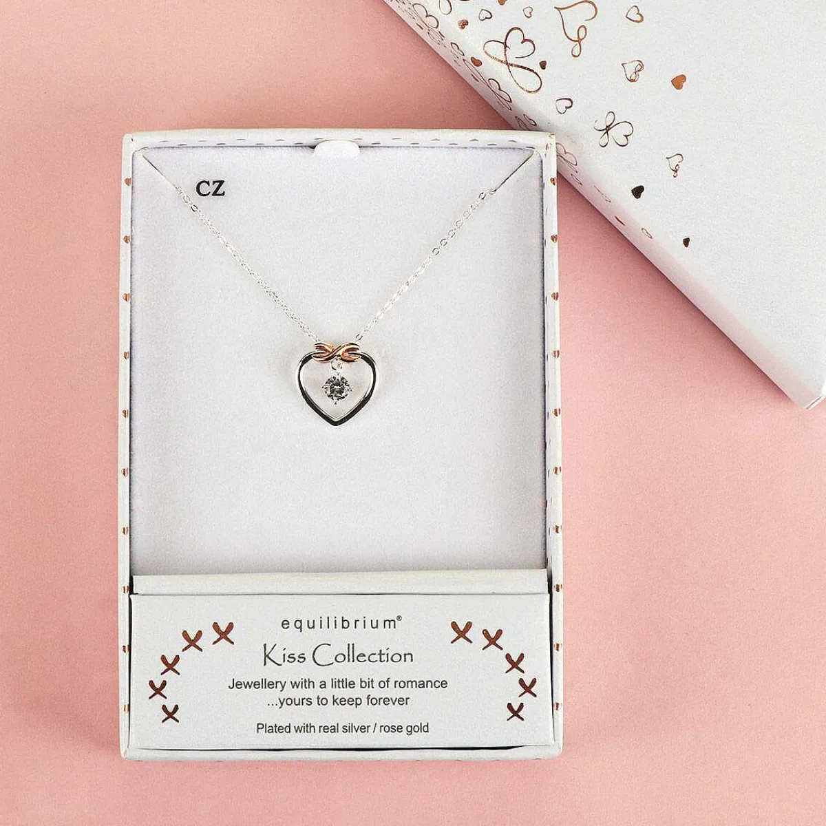 Two Tone Kiss Collection Eternal Heart Necklace>Equilibrium Store