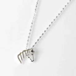 Two-Tone Equestrian Horse Head Necklace>Equilibrium Best