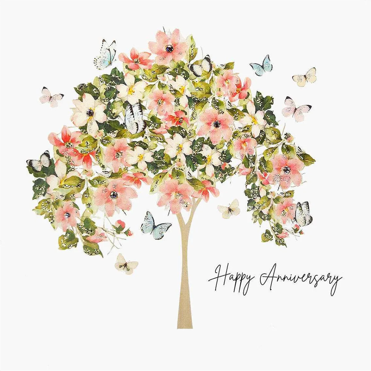 Glitter Tree Luxury Anniversary Card>Five Dollar Shake New